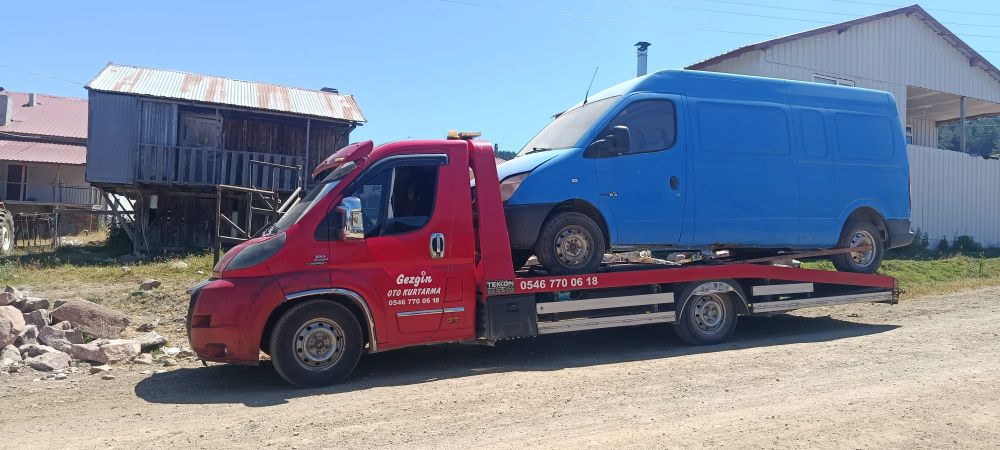 Akyurt bölgesinde panelvan ticari aracın kurtarılması